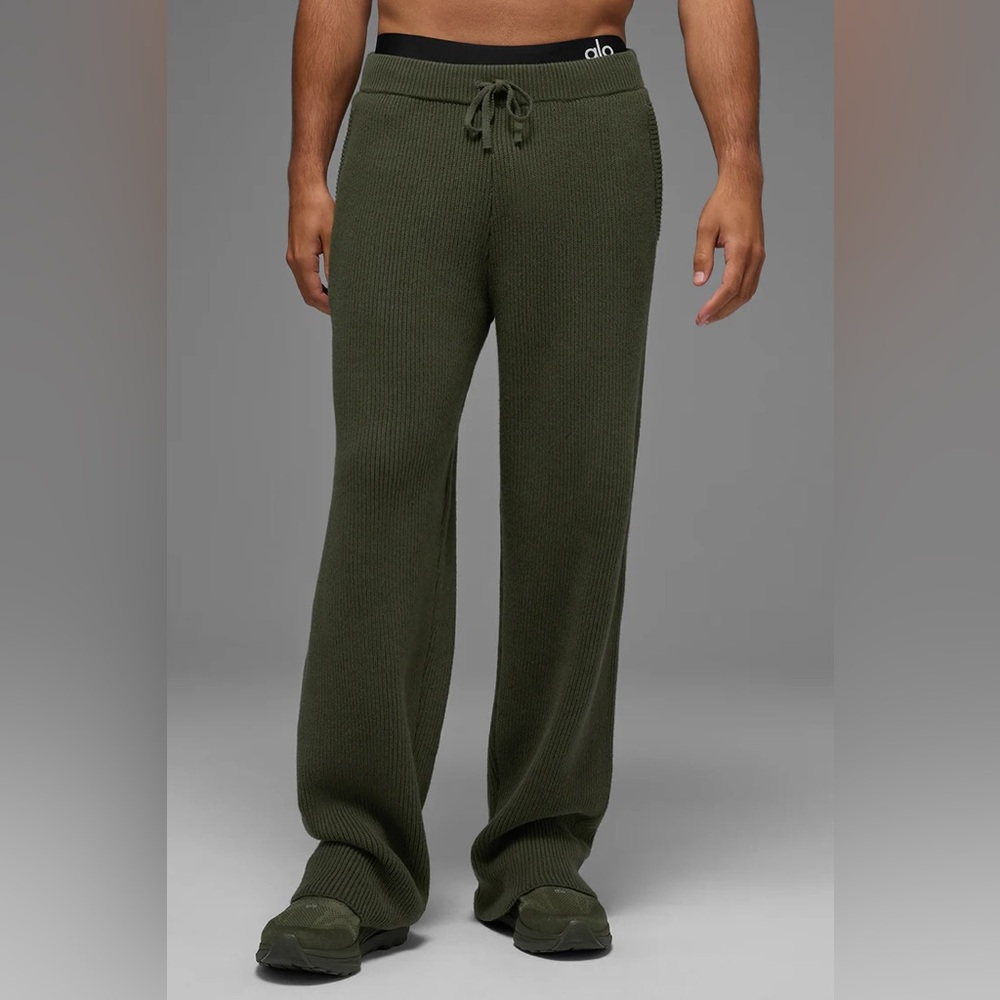 Alo Domain Rib Knit Sweatpant - XS